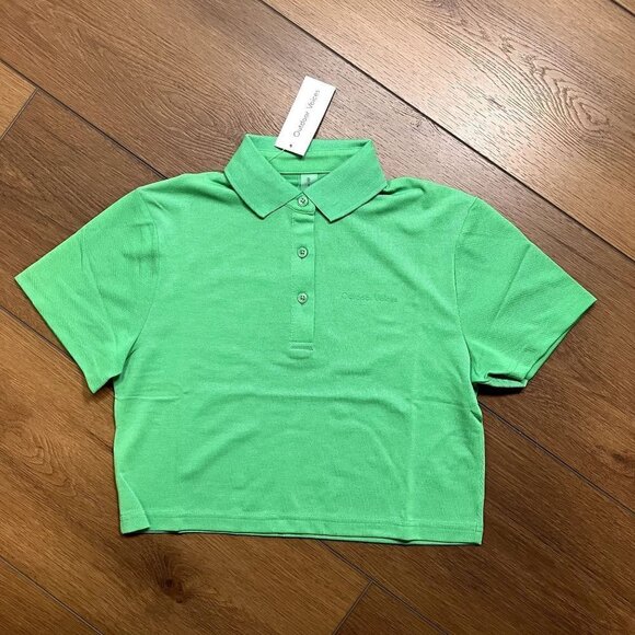 Outdoor Voices NWT Birdie Cropped Polo Kelly Green Size XXS - Picture 2 of 9